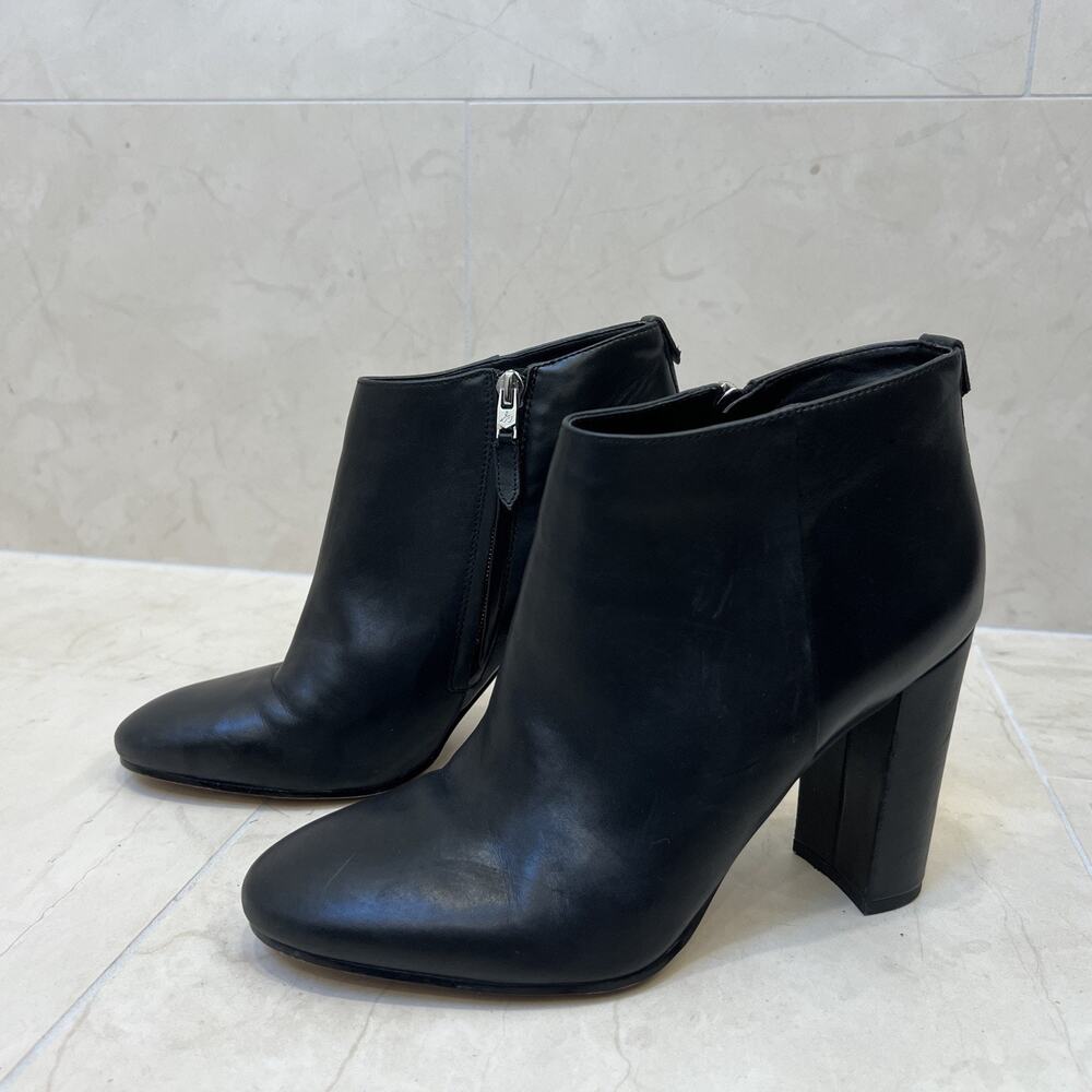 Sam Edelman Sz US 9 Ankle Boots Black Leather Booties Cambell Women Pre-Owned